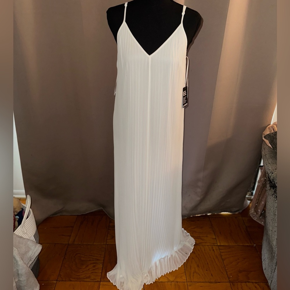 Brand new, long white, bride to be.